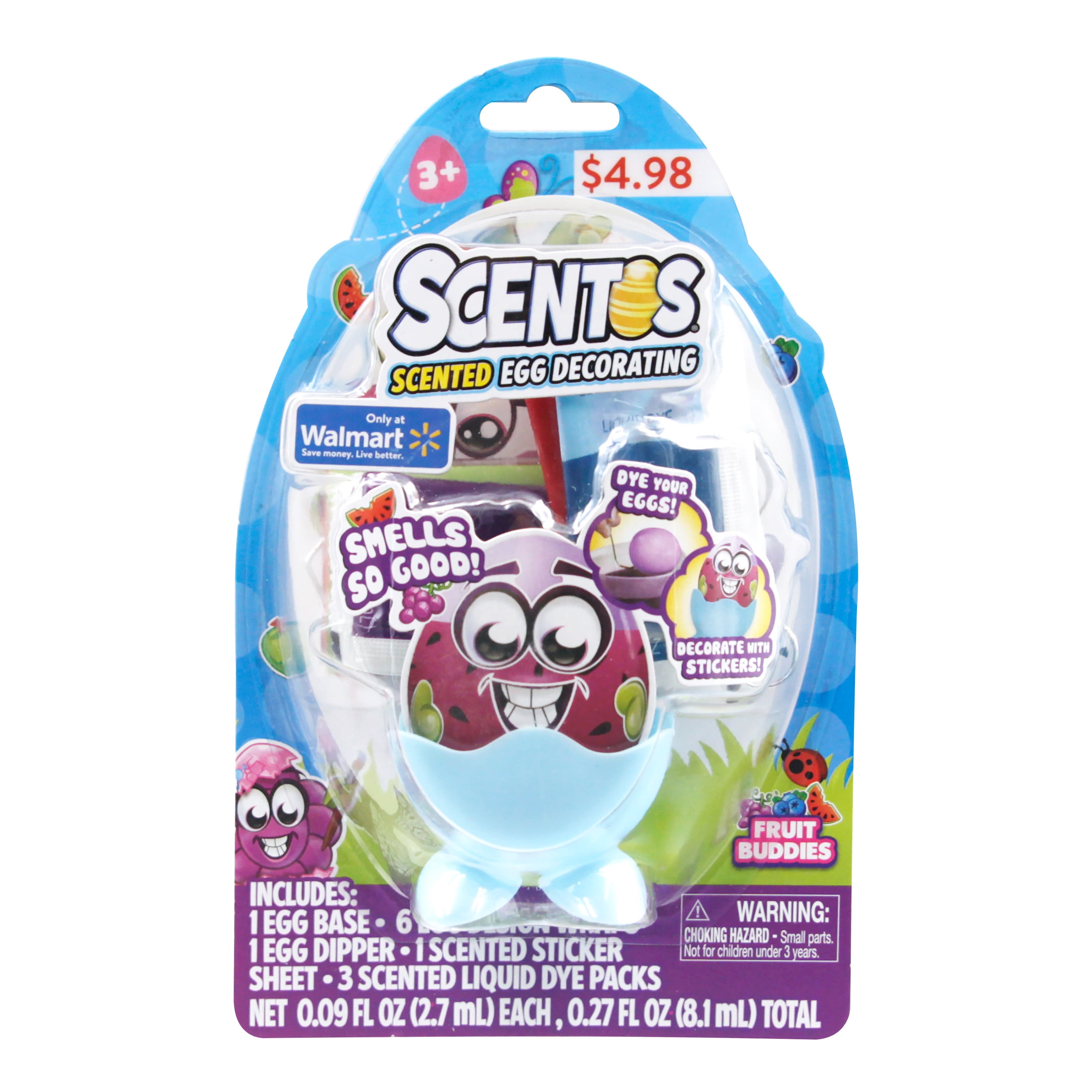 Scentos Scented Easter Themed Fruit Buddies Egg Decorating Kit - Ages 3+ - Only at Walmart
