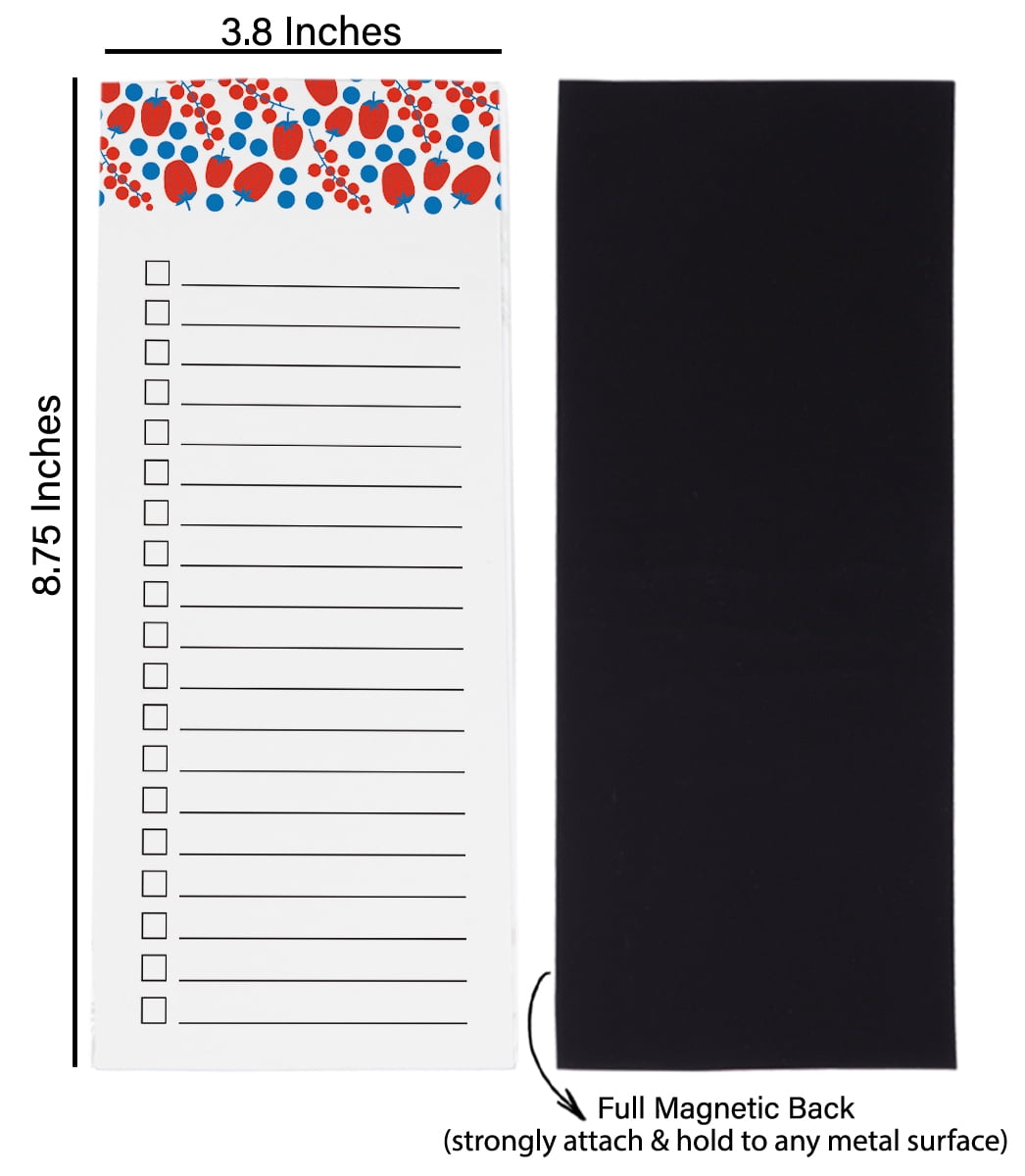Inkdotpot Pack of 3 Magnetic Fridge To-Do List Notepads- Magnetic Memo Pads For Refrigerator-(50 Sheets Each)-MA