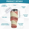 thumbnail image 2 of Yayeee 30oz Stainless Steel Tumbler with Straw and Handle Double-Wall Insulated Travel Water Bottle, Soft Pink Pattern, 2 of 8