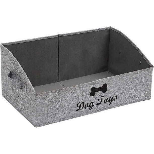 Brabtod Dog Toy Basket and Dog Toy Box, LinenCotton Blend Dog Toy