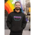 thumbnail image 2 of Proud Purple Glitter Banner Hoodie Men -Smartprints Designs, Male 4X-Large, 2 of 4