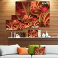 thumbnail image 3 of Pink Symmetrical Fractal Pattern - Floral Canvas Art Print, 3 of 4