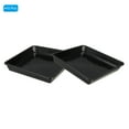 thumbnail image 3 of Uxcell Plant Saucers 6 Inch, 10 Pack Square Plastic Plants Drip Trays for Indoor Outdoor Garden Potted, Black, 3 of 6