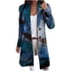 thumbnail image 2 of Abrigo cortavientos largo de lana con estampado Vintage para otoño e invierno informal a la moda para mujer Fridja po5103, 2 of 4