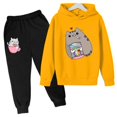 thumbnail image 3 of Sudadera con capucha y estampado de dibujos animados de gato Nutella para niños y niñas, divertida sudadera para niñas y niños, conjuntos de ropa de invierno Harajuku Kawaii para niños, 3 of 5