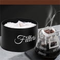 thumbnail image 4 of Coffee Filter Holder, Basket Coffee Filter Storage with Lid, Round Coffee Filter Container for Counter,Black, 4 of 7
