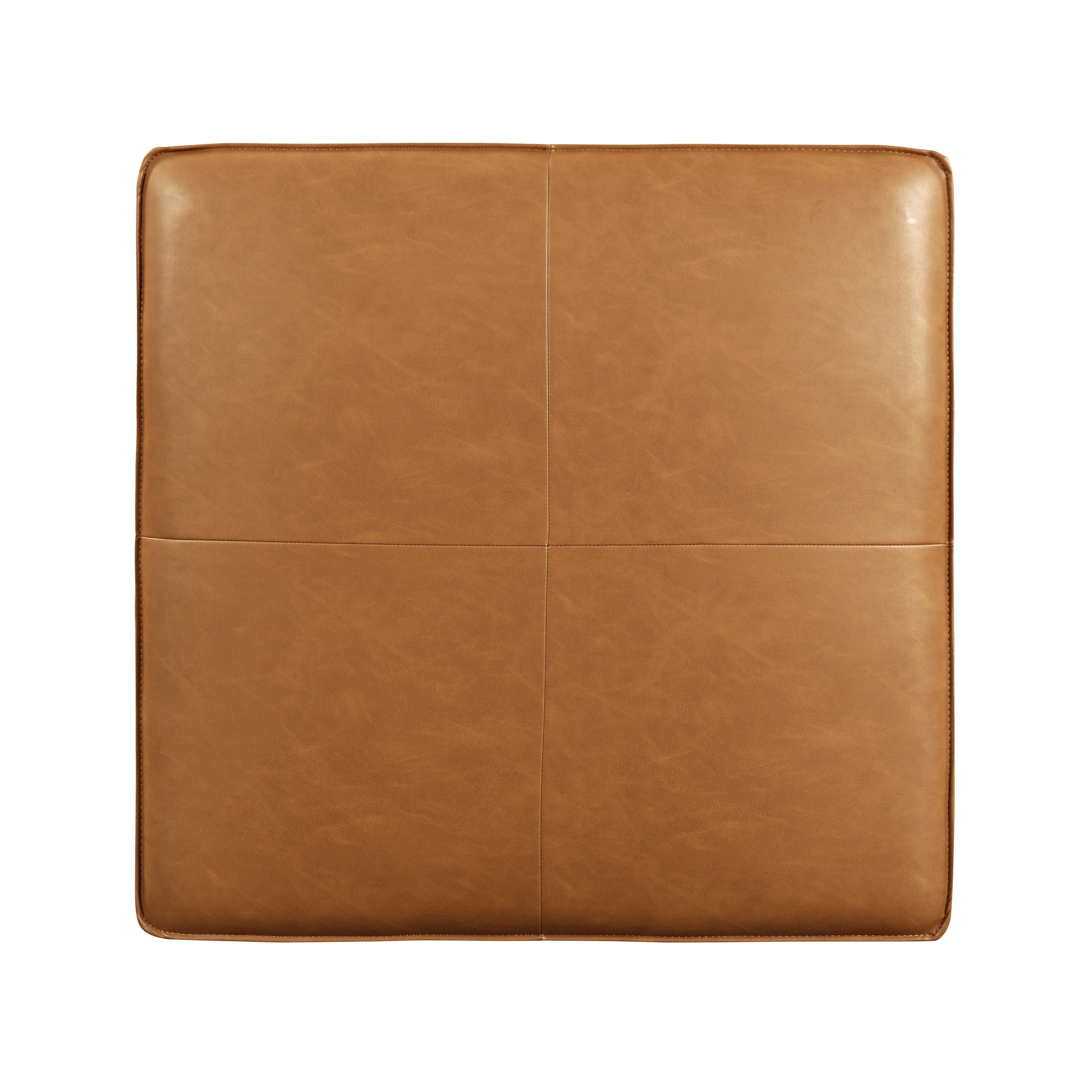 Studio Living Hadley Modern Storage Ottoman, Carmel Faux Leather