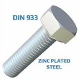 thumbnail image 3 of M12x60 Hexagon Head Bolts, Hexagon Bolts, Cap Screws Suitable For Metal Construction, Diy Zinc Plated Steel Class 8.8 Din933 12mm X 60mm (5 Pack), 3 of 4