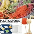 thumbnail image 2 of Embroidery Floss Winder with Bobbins, Manual Hand Crank Thread Winder for Cross Stitch, Craft Thread Organizer, Cream Plastic Winder & White Floss Bobbins Set, 2 of 8