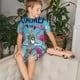 thumbnail image 4 of Balery Beach Flamingo Trio Conjunto de Pijama Infantil de Manga Corta con Estampado – Ropa de Dormir de Algodón Suave-Small, 4 of 6