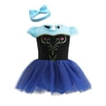 thumbnail image 2 of QEFJNO 3-18M Baby Girl Princess Dress Up Clothes Romper Dress + Headband Set Halloween Christmas Birthday Party, 2 of 9