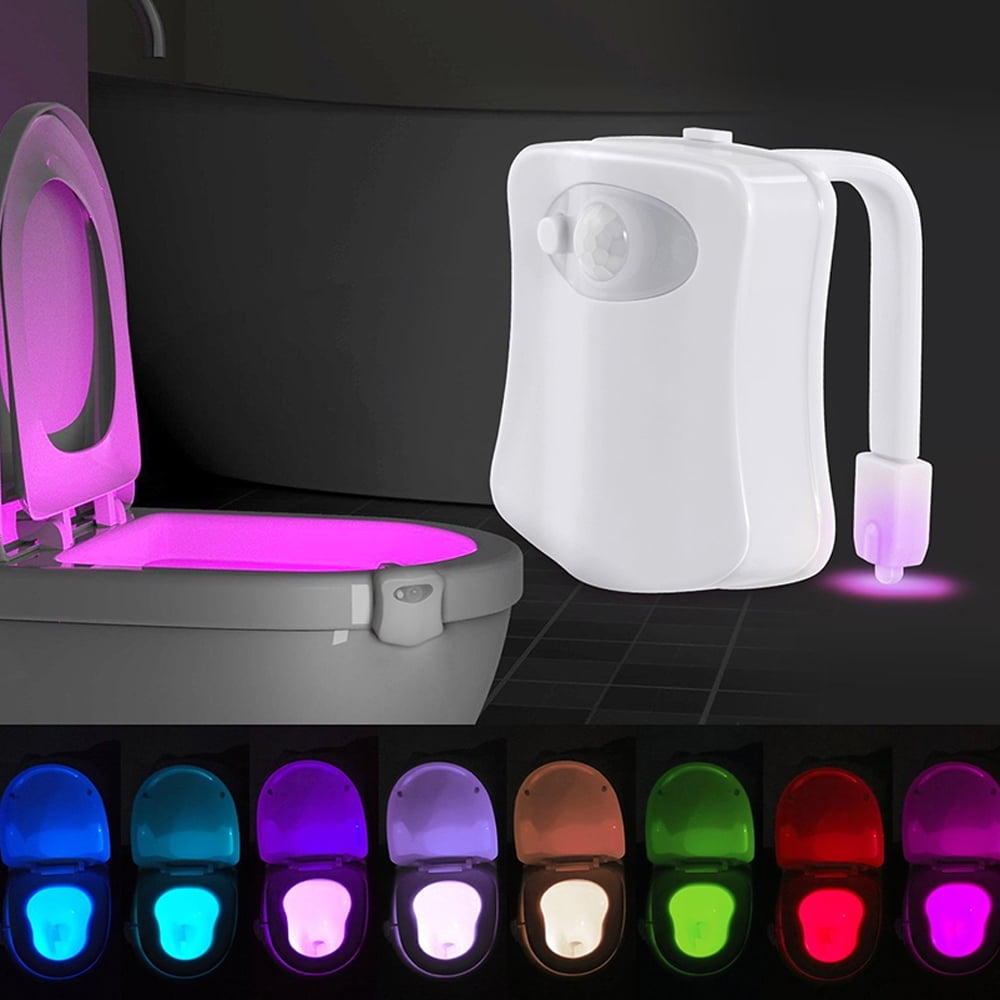 HOTBEST LED UV Sterilizer Toilet Bowl Night Light 8/16 Colors Changing
