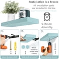 thumbnail image 5 of Sorbus 2-Pack Floating Shelves 16.25 Inch, Ocean Blue, Hidden Mount, Wall Storage, 5 of 6