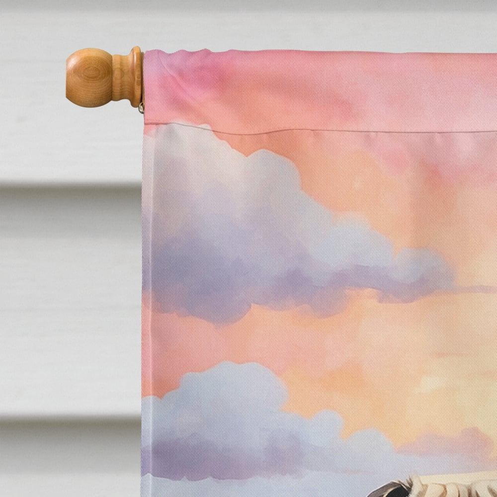 Pug Two Hearts House Flag 28 in x 40 in
