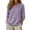 200#Purple, variant on Cotton Linen Tops for Women,Summer V Neck 3/4 Sleeve Blouses,Gauzy Beach Top Plain Loose Boho Tunics Red L