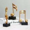 thumbnail image 3 of Estatua de música Simple Escultura Sala de estar Habitación Dormitorio temático musical Figurine Desktop Piano Resina de interior Arte de vacaciones Regalo de cumpleaños Tipo 2 Inevent HA010786-02B, 3 of 6
