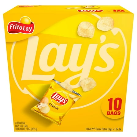 Pack Of 2 Lay's Classic Potato Chips Multipack, 10 ct (Package May Vary)
