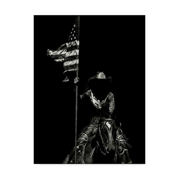 Trademark Fine Art 'Scratchboard Rodeo VI' Canvas Art by Julie T. Chapman