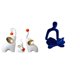 thumbnail image 1 of Esculturas de elefantes,Estatuas de elefantes,decoración del hogar,artesanías de cerámica,Figuras de elefantes familiares Adornos de escritorio,Figura de pensador abstracto,Estatua de, 1 of 8