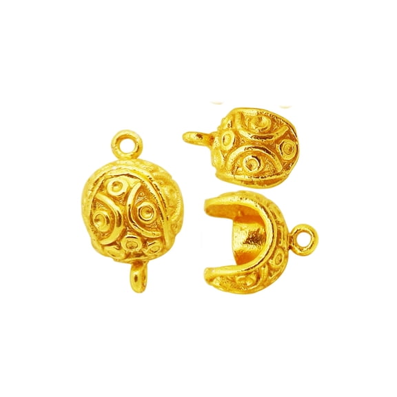 CG-506 18K Gold Overlay Small Ball Shape Designer Magnetic Clasps
