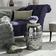 Safavieh Lantana Trellis Indoor/Outdoor Garden Patio Stool, Silver