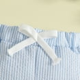 thumbnail image 4 of larppty Toddler Baby Boy Easter Outfit 2Pcs Infant Gentleman Clothes Short Sleeve Bunny T Shirt and Gingham Shorts Set (Blue, 3-4 Years), 4 of 6