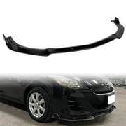 For 2010-2013 Mazda 3 MS-Style Painted Black Front Bumper Body Kit Spoiler Lip