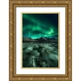 thumbnail image 1 of De La, Javier 13x18 Gold Ornate Wood Framed with Double Matting Museum Art Print Titled - Ice Cracking, 1 of 4