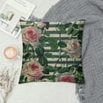 thumbnail image 2 of Shiartex Red and Pink Rose Throw Pillow Cover White Peony Camellia Hydrangea Blue Berries Eucalyptus Leaves Pattern Decorative Square Pillow Case for Home Bedroom Living Room Cushion Cover  White, 2 of 5