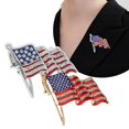 thumbnail image 2 of American Flag Brooches Crystal Enamel Badge Pins Lapel Men Jewellery Women, 2 of 8