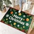 thumbnail image 5 of Dmlowu Christmas Doormat - Non Slip Christmas Front Door Mat for Outdoor Entryway, Merry Xmas Decor Rug for Kitchen, Bedroom & Bathroom, 16x24" Holiday Christmas Door Mat, 5 of 6