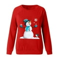 thumbnail image 4 of jsaierl Christmas Shirts For Women Funny Snowman Graphic Sweatshirt Merry Christmas Long Sleeve CrewNeck Tops 2025, 4 of 4