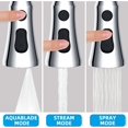 thumbnail image 2 of ORUYROP Pull Down Kitchen Faucet Head Replacement, 3-Function Kitchen Sink Spray Nozzle with 10 Adapters, Compatible with Moen, American Standard, Delta, Kohler Faucets, Chrome, 2 of 7