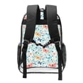 thumbnail image 2 of Zufioo Butterflies Print Transparent Backpack, 16-inch PVC Waterproof Schoolbag, Suitable for Campus Work and Travel, Unisex, 2 of 7