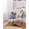 thumbnail image 2 of Brown Sofa Couch Covers for Dog,Washable Sectional Couch Slipcovers for Loveseat with Tassels,Country Barn Star Vintage Floral Watercolor House Non Slip Sofa Throw Cover Blanket Large 71''x102'', 2 of 8
