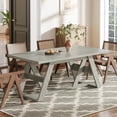 thumbnail image 4 of Finmind 70.9-Inch Farmhouse Dining Table: Wood Kitchen Table with Double X-Base, Gray, 4 of 7
