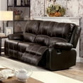 thumbnail image 3 of ACME Zuriel Contemporary PU Faux Leather Upholstered Motion Sofa in Brown, 3 of 5