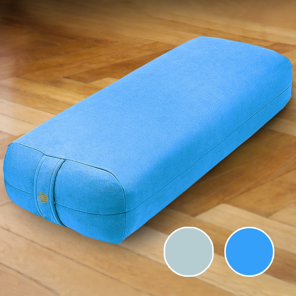 Florensi Yoga Bolster, Premium Velvet Bolster Pillow (26"x11"x5.5"), Large Rectangle Yoga