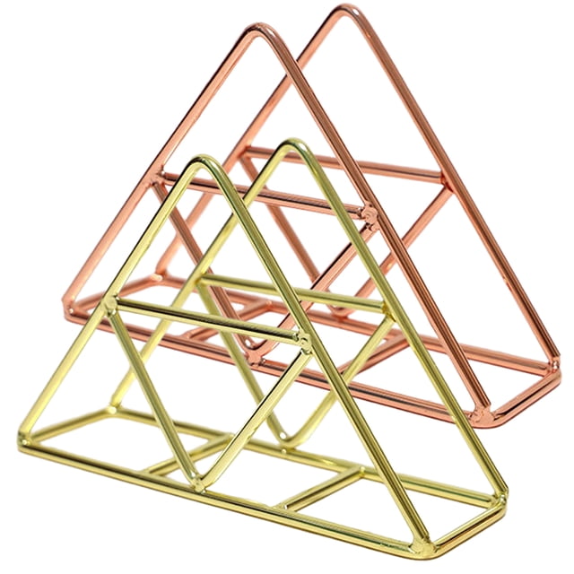 2 soportes para servilletas de hierro, de metal, triangulares, para papel de cocina