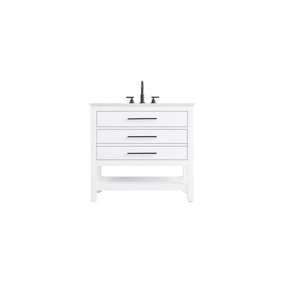 Elegant Kitchen and Bath 36 inch Single Bathroom Vanity in White