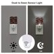 thumbnail image 3 of Fotbe Plaid Snowflakes Festive Luz Nocturna LED, Luz de Noche con Sensor de Luz Natural de Anochecer a Amanecer, Se Enchufa a la Pared, Blanco Cálido 0.5W-US, 3 of 7