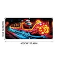 thumbnail image 2 of UV Activated Christmas Garage Door Cover Banner,Glows in Dark Flat Holiday Garage Door Covers,Merry Xmass Backdrop Holiday Decorations for Homeowners Party Family Gatherings Winter 6*13ft C, 2 of 6