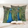 thumbnail image 4 of Pack of 2 Outdoor Pillow Covers,Waterproof Peacock Feathers Throw Pillow Covers,Contemporary Aesthetic Art Decorative Pillowcases Cushion Covers for Patio Couch Pillow Sham Protector 26x26 Inch, 4 of 8