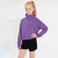 thumbnail image 2 of BLVB Girls Sweatshirts Half Zip Pullover Long Sleeve with Pocket and Thumb Hole Casual Fashion Fall Winter Clothes for Kids 5-14Y, 2 of 4