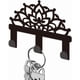 thumbnail image 1 of Llavero de metal con forma de loto para pared, miniorganizador de llaves con forma de flor de loto, colgador de llaves decorativo de pared con 3 ganchos., 1 of 9