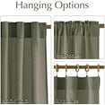 thumbnail image 2 of Linen Blend Lichen Curtains 96 inches Long, Rod Pocket & Back Tab Light Filtering Semi Sheer Window Treatments Privacy Added Drapes for Living Room, W55 x L96, 2 Panels, 2 of 7