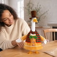 thumbnail image 2 of Christmas Porch Goose Outfit with Gingerbread Style Tunic Scarf Hat and Candy Cane Prop Cute Holiday Accessory for 23 Inch Front Porch Yard Decor, 2 of 6