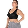 thumbnail image 3 of FUTATA Women's Plus Size Padded Sleep Bra, Seamless Comfort Yoga Sports Bra, 3 of 9