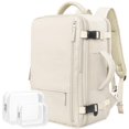 thumbnail image 1 of Mochila de viaje aprobada por Rinlist Airline, color beige, 1 of 7