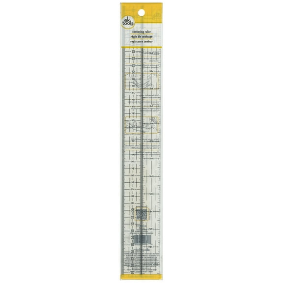 EK Tools Acrylic Pro Centering Ruler-16"